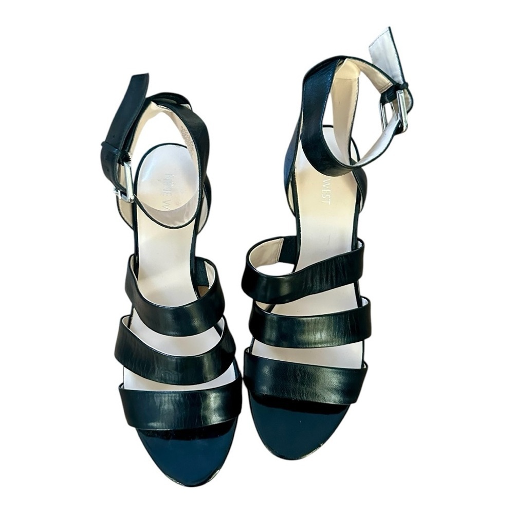 Nine West Black Heels Women’s With Adjustable Ankle Strap  Size 9.5M